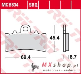 TRW ZF KLOCKI HAMULCOWE KH606 ORGANIC BMW G 310GS/R '16-, C 400GT/X '18-, HUSQVARNA SVARTPILEN/VITPILEN 401 '17-, KTM DUKE 125 '