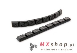 BIKETEC CIĘŻARKI DO WYWAŻANIA KÓŁ KLEJONE 5 GRAM 50 PASKÓW PO 8 KOLOR CZARNY