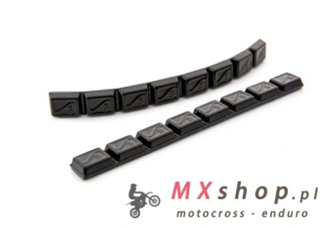 BIKETEC CIĘŻARKI DO WYWAŻANIA KÓŁ KLEJONE 5 GRAM 50 PASKÓW PO 8 KOLOR CZARNY