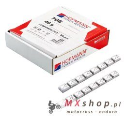 BIKETEC CIĘŻARKI DO WYWAŻANIA KÓŁ KLEJONE 5 GRAM 50 PASKÓW PO 8 KOLOR SREBRNY