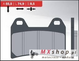 BRENTA KLOCKI HAMULCOWE KH244 SPIEK METALICZNY (ZŁOTE) (FT 4093)