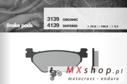 BRENTA KLOCKI HAMULCOWE KH319/2 YAMAHA TDM/FJR/XT/XV/XVS TYŁ (FT 3139)