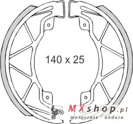 BRENTA SZCZĘKI HAMULCOWE DERBI25/50/125/150 PIAGGIO50/125/180 VESPA 50/125 (140x25mm) (FT 0300)