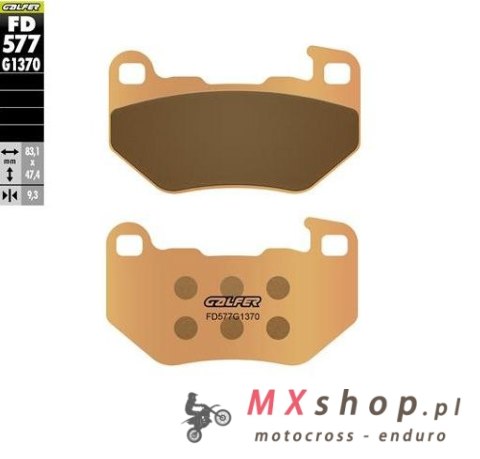 GALFER KLOCKI HAMULCOWE SPIEK METALICZNY (ZŁOTE) STREET TYŁ HARLEY DAVIDSON XL 883 SUPERLOW '08-'14; RH 1250 SPOSTER S '21-'23