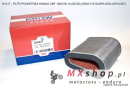 MIW (MEIWA) FILTR POWIETRZA HONDA CBF 1000 06-10 (SC58) (OEM-17210-MFA-D00) (HFA1927) (50)