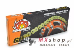 MOTO-MASTER ŁAŃCUCH NAPĘDOWY GP-428 MX PROFESSIONAL MOTOCROSS RACING CHAIN BEZ ORINGÓW KOLOR ZŁOTY (134 OGNIW, ZAPINKA W ZESTAWI