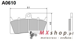 NISSIN KLOCKI HAMULCOWE KH613 PREMIUM SEMI-METALLIC (SPIEK METALICZNY) (ECE R90) (MADE IN JAPAN) (2P-268NS)