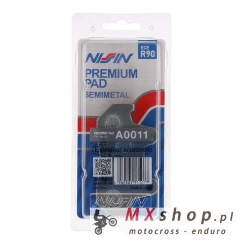 NISSIN KLOCKI HAMULCOWE KH69 PREMIUM SEMI-METALLIC (SPIEK METALICZNY) (ECE R90) (MADE IN JAPAN) (2P-201NS) NISSIN KLOCKI HAMULCOWE KH69 PREMIUM SEMI-METALLIC (SPIEK METALICZNY) (ECE R90) (MADE IN JAPAN) (2P-201NS)