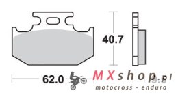 SBS PROMOCJA KLOCKI HAMULCOWE KH152/2 OFF-ROAD SINTER KOLOR ZŁOTY