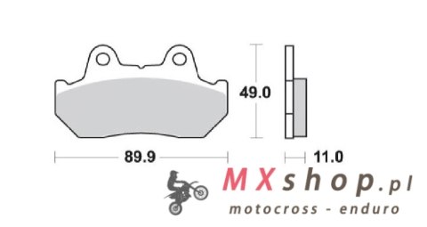 SCHUH WYPRZEDAŻ KLOCKI HAMULCOWE KH69/3 ORGANIC HONDA CBR 600 / XL 600 V 87-90, CX 650 / TURBO 83-85, CB 750 / CB 900 BOLDOR 81-