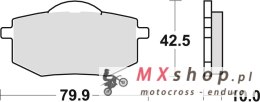 TRW ZF KLOCKI HAMULCOWE KH136 ORGANIC YAMAHA XV 535 VIRAGO 88-94, PRZÓD