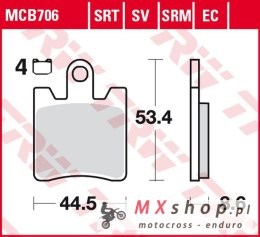 TRW ZF KLOCKI HAMULCOWE KH283 SINTER SUZUKI AN 250 BURGMAN '98-'00, AN 400 BURGMAN '01-'06, SYM GTS 125/250/300 '16-, DAELIM QL 