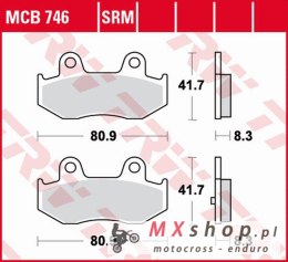 TRW ZF KLOCKI HAMULCOWE KH323 SINTER KAWASAKI SC 250 EPSILON '02, SUZUKI AN 400 BURGMAN '03-06, TYŁ, ITALJET JACK 125 '07, PRZÓD