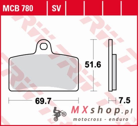 TRW ZF KLOCKI HAMULCOWE KH399 SINTER STREET APRILIA RS4 50/125 '11-, DERBI GPR 50 2T '09-'16, GPR 125 2T/4T '04-'16, PEUGEOT XR-