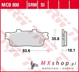 TRW ZF KLOCKI HAMULCOWE KH427 SINTER DAELIM QL 125 STEEZER '15-, VL 250 DAYSTAR '17-, PEUGEOT LXR 125 '10-, SYM GTS 125/250 '06-