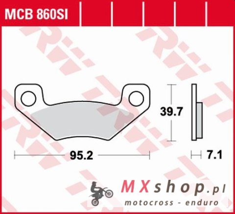 TRW ZF KLOCKI HAMULCOWE KH468 SINTER OFFROAD CAN-AM DS 450 08-15, TYŁ (PROMOCJA)