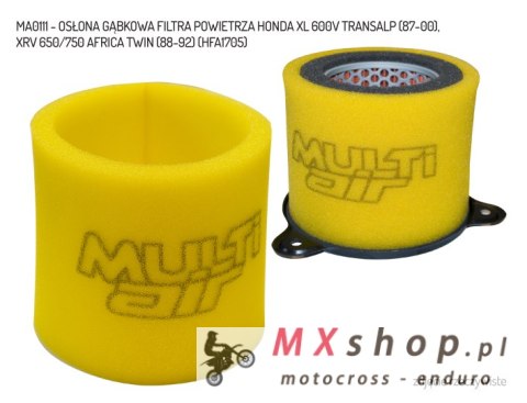 MULTI AIR DODATKOWA OSŁONA GĄBKOWA FILTRA POWIETRZA HONDA XL 600V TRANSALP (87-00), XRV 650/750 AFRICA TWIN (88-92) (HFA1705) MULTI AIR DODATKOWA OSŁONA GĄBKOWA FILTRA POWIETRZA HONDA XL 600V TRANSALP (87-00), XRV 650/750 AFRICA TWIN (88-92) (HFA1705)