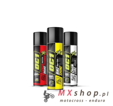 OC1 ZESTAW AREOSOLS Bike Shine 500ml + Chain Lube 500ml + Power Brake Cleaner 500ml (AKC)
