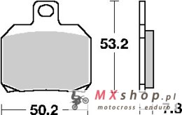SBS KLOCKI HAMULCOWE KH266 STREET STANDART CERAMIC KOLOR CZARNY PASUJE DO: APRILIA 1000RSV TYŁ