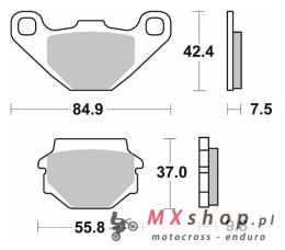 SBS KLOCKI HAMULCOWE NOWOŚĆ KH067 OFF-ROAD SINTER KOLOR ZŁOTY
