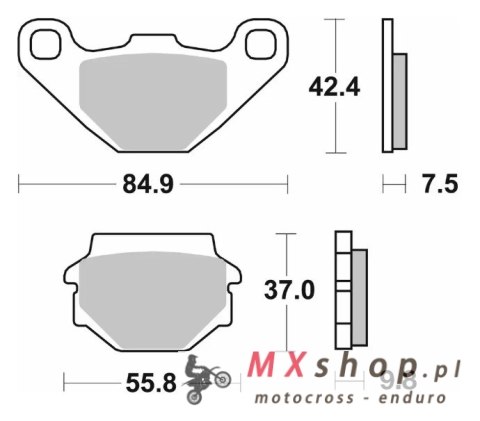 SBS KLOCKI HAMULCOWE NOWOŚĆ KH067 OFF-ROAD SINTER KOLOR ZŁOTY
