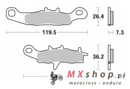 SBS KLOCKI HAMULCOWE NOWOŚĆ KH258 OFF-ROAD SINTER KOLOR ZŁOTY