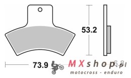 SBS KLOCKI HAMULCOWE NOWOŚĆ KH270 OFF-ROAD SINTER KOLOR ZŁOTY PASUJE DO: POLARIS, QUADZILLA