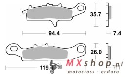 SBS KLOCKI HAMULCOWE NOWOŚĆ KH342 OFF-ROAD SINTER KOLOR ZŁOTY PASUJE DO: KAWASAKI KFX 450 '07-'15, KVF 650 BRUTE FORCE '05-'11, 