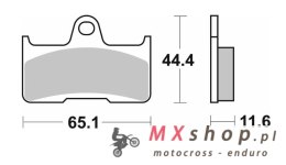 SBS KLOCKI HAMULCOWE NOWOŚĆ KH344 OFF-ROAD SINTER KOLOR ZŁOTY YAMAHA YFM 660 02-08 CF-MOTO, GOES TYŁ