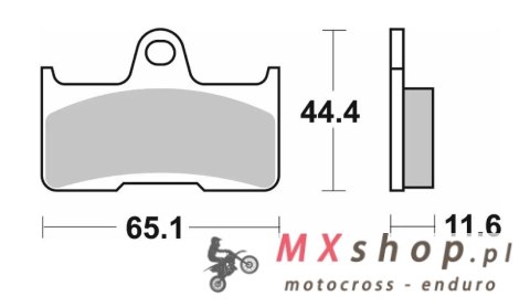 SBS KLOCKI HAMULCOWE NOWOŚĆ KH344 OFF-ROAD SINTER KOLOR ZŁOTY YAMAHA YFM 660 02-08 CF-MOTO, GOES TYŁ
