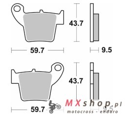 SBS KLOCKI HAMULCOWE NOWOŚĆ KH346 OFF-ROAD CARBON PASUJE DO: HONDA CR/CRF TYŁ
