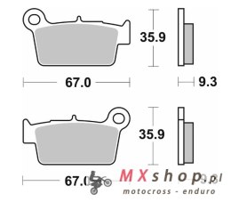 SBS KLOCKI HAMULCOWE NOWOŚĆ KH367 OFF-ROAD CARBON PASUJE DO: YAMAHA YZ/YZF, KAWASAKI KXF, SUZUKI RMZ TYŁ