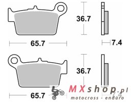 SBS KLOCKI HAMULCOWE NOWOŚĆ KH367/2 STREET STANDART CERAMIC KOLOR CZARNY PASUJE DO: TYŁ BETA RR 50/125 '08-'15, 200 URBAN '08-'1