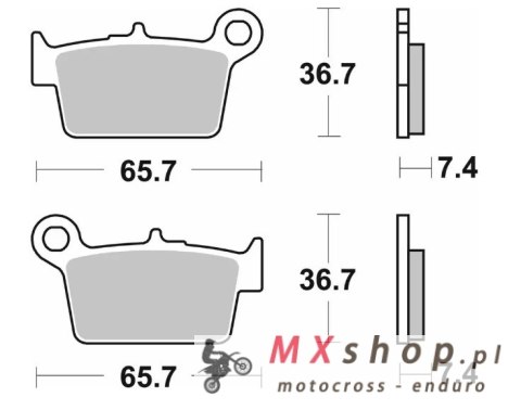 SBS KLOCKI HAMULCOWE NOWOŚĆ KH367/2 STREET STANDART CERAMIC KOLOR CZARNY PASUJE DO: TYŁ BETA RR 50/125 '08-'15, 200 URBAN '08-'1