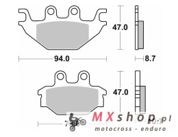 SBS KLOCKI HAMULCOWE NOWOŚĆ KH377 STREET STANDART CERAMIC KOLOR CZARNY YAMAHA MT 125 14-, YZF 125 08-18, TYŁ
