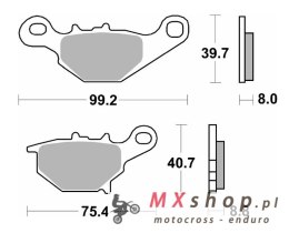 SBS KLOCKI HAMULCOWE NOWOŚĆ KH401 OFF-ROAD SINTER KOLOR ZŁOTY SUZUKI RM 85 '05-'23