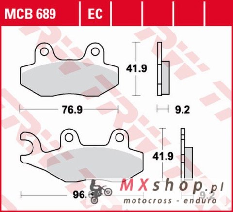 TRW ZF KLOCKI HAMULCOWE KH228 ORGANIC HONDA CA / CMX REBEL 95-96, KYMCO 50 / 125 00-17 PRZÓD