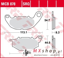 TRW ZF KLOCKI HAMULCOWE KH663 SINTER TRACK YAMAHA YZF 250R '15-, X-MAX 300 '18-, YZF R3 '15-, MT-03 '17-, PRZÓD