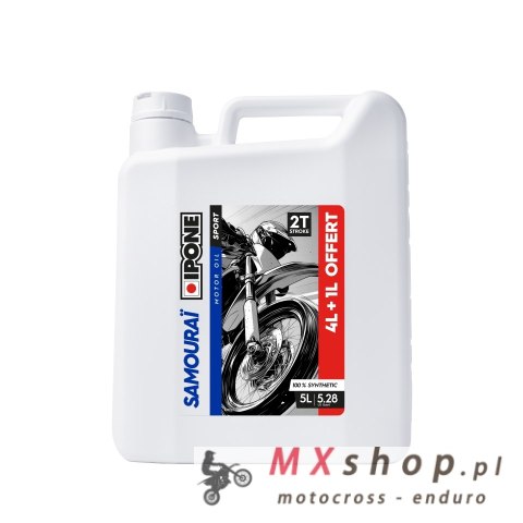 IPONE SAMOURAI 2T OLEJ DO MIESZANKI 100% SYNTETYK 5L ESTER - PROMOCJA 4+1 (IP949) (AKC) (4) ZASTĘPUJE 800092