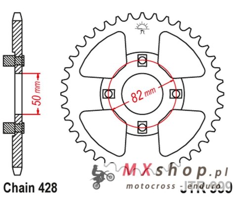 JT ZĘBATKA TYLNA 4351 50 HONDA XR 100 '81-84 (435150JT) (STD) (ŁAŃC.428) NA ZAMÓWIENIE JT ZĘBATKA TYLNA 4351 50 HONDA XR 100 '81-84 (435150JT) (STD) (ŁAŃC.428) NA ZAMÓWIENIE