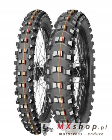 MITAS OPONA 110/90-19 TERRA FORCE-MX SM 62M (CZERWONO-ŻÓŁTY PASEK) TT TYŁ DOT 2025 (DOT:XJDP) (zamiennik:70000153) (460081)