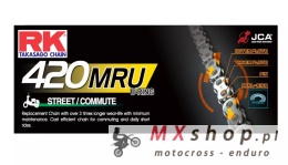 RK ŁAŃCUCH NAPĘDOWY 420MRU-142 (U-RING) ZAPINKA (CL) W ZESTAWIE KOLOR STANDARD (POJEMNOŚĆ: DO 450 CCM) (35,6 KN)