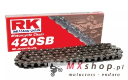 RK ŁAŃCUCH NAPĘDOWY 420SB-120 ZAPINKA (CL) W ZESTAWIE KOLOR STANDARD (POJEMNOŚĆ: DO 125 CCM) (18,5 KN)