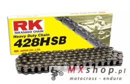 RK ŁAŃCUCH NAPĘDOWY 428HSB-140 ZAPINKA (CL) W ZESTAWIE KOLOR STANDARD (POJEMNOŚĆ: DO 200 CCM) (24,2 KN)