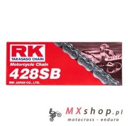 RK ŁAŃCUCH NAPĘDOWY 428SB-118 ZAPINKA (CL) W ZESTAWIE KOLOR STANDARD (POJEMNOŚĆ: DO 135 CCM) (19,1 KN)
