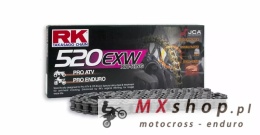 RK ŁAŃCUCH NAPĘDOWY 520EXW-128 (XW-RING) ZAKUWKA (CLF) W ZESTAWIE KOLOR STANDARD (POJEMNOŚĆ: DO 750 CCM) (34,3 KN)