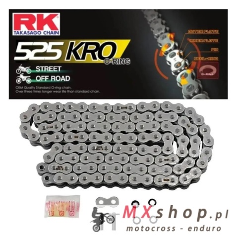 RK ŁAŃCUCH NAPĘDOWY 525KRO-124 (O-RING) ZAKUWKA (CLF) W ZESTAWIE KOLOR STANDARD (POJEMNOŚĆ: DO 800 CCM) (38,3 KN) RK ŁAŃCUCH NAPĘDOWY 525KRO-124 (O-RING) ZAKUWKA (CLF) W ZESTAWIE KOLOR STANDARD (POJEMNOŚĆ: DO 800 CCM) (38,3 KN)