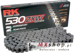 RK ŁAŃCUCH NAPĘDOWY 530ZXW-110 (XW-RING) ZAKUWKA (CLF) W ZESTAWIE KOLOR STANDARD (POJEMNOŚĆ: DO 1400 CCM) (44 KN)