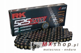 RK ŁAŃCUCH NAPĘDOWY BL525ZXW-120 (XW-RING) ZAKUWKA (CLF) W ZESTAWIE KOLOR CZARNY (POJEMNOŚĆ: DO 1200 CCM) (42 KN)