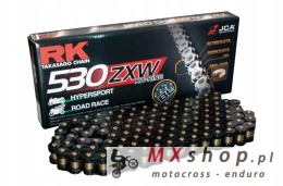 RK ŁAŃCUCH NAPĘDOWY BL530ZXW-118 (XW-RING) ZAKUWKA (CLF) W ZESTAWIE KOLOR CZARNY (POJEMNOŚĆ: DO 1400 CCM) (44 KN)